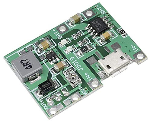 Ouitble Lot de 5 modules élévateurs de Chargeur de Batterie, Module élévateur intégré de décharge de Charge 3,7 V à 5 V 9 V 12 V, Module de Chargeur de Batterie Lithium Li-ION 2 A 18650