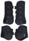 Pferdestiefel, 4-teilige PU-Schale, Schützende Pferdesehnenstiefel, Pferdeschienenstiefel für Vorderbeine und Hinterbeine, Schützende Pferdebeinwickel, Beinschutz und Unterstützung Zum Reiten(XL)