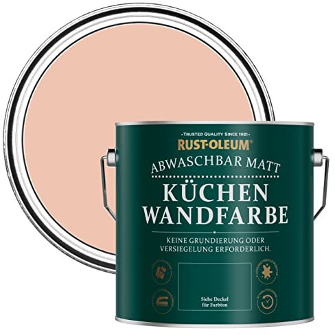 Rust-Oleum Pink Washable Kitchen Wall Paint in Matt Finish - Coral 2.5L