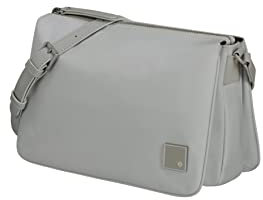 Samsonite Essentially Karissa - Schultertasche M mit 3 Fächer, 28 cm, Grau (Dove Grey)