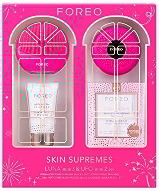 FOREO Skin Supremes LUNA mini 3 & UFO mini 2 | Gesichtsbürste & LED-Maske Skincare-Set | Beauty Geburtstagsgeschenke | Peeling-Gesichtsreinigungsbürste & Rotlichttherapie | Geschenke für Frauen