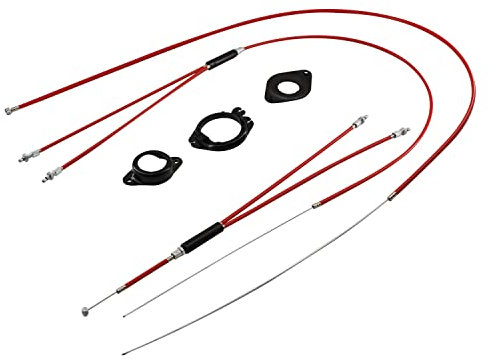 BMX Bike Brake Cable Set Gyro Brake Cables Front and Rear Brake Set Bicycle Brake Cable Housing with Spinner Rotor Bike Replacement Part(Red)