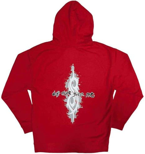 Slipknot Hoodie Dont Ever Judge Me Band Logo Official Unisex Red S