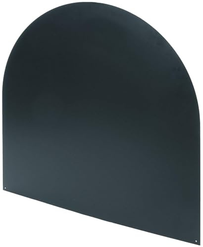 Briconess.com Bodenplatte aus Eisen, Schutz für Öfen und Kamine, halbrund, 74 x 74 cm, 8,4 kg