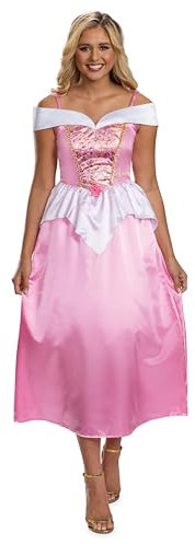 DISGUISE 158379N-EU Déguisement de princesse Disney Aurora Basic Plus pour adulte, femme, multicolore, S