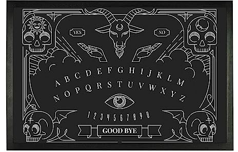 Ouija Fußmatte für drinnen und draußen, lustig, niedlich, Einweihungsgeschenk, für drinnen und draußen, Badezimmer-Fußmatte, 50 x 80 cm