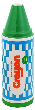 ban.do Grüne Buntstift-Vase, dekorative Vase für Klassenzimmer oder Heimbüro, einzelne Blumenvase, niedliche Vase für Lehrer oder flippige Heimdekoration, Color Me Happy