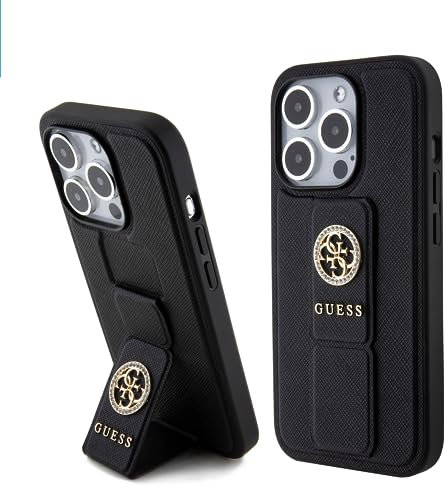 CG MOBILE GUHCP15 Guess Gripstand SAFFIANO Case for iPhone 15 Pro Max - Black