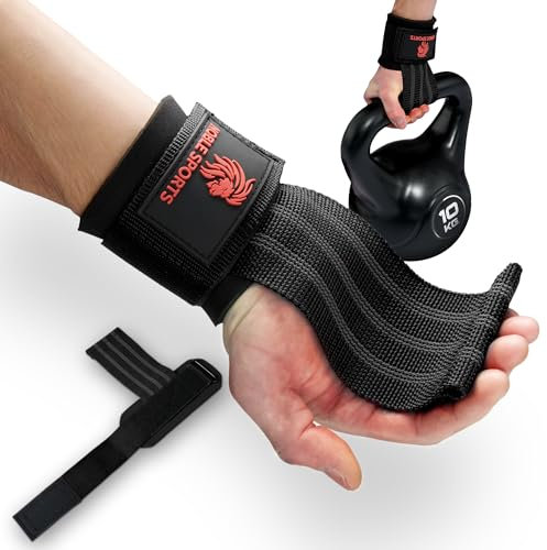 NOBLE SPORTS® Zughilfen Krafttraining | Gepolsterte Lifting Straps | mit Edelstahl Kern für extra Grip und Stabilität beim Kreuzheben, Powerlifting, Bodybuilding & Fitness | Gym Zubehör Männer/Frauen