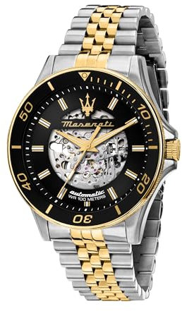 Maserati Montre Homme, Automatique, Analogique, Bracelet Acier, Collection Sfida - R8823140010