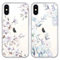 Foonary 2 Pack Clear Print Phone Case Compatible with iPhone X/XS 5.8, Slim Soft Silicone with Flower Design Aesthetics Transparent Pattern Cases, Shockproof Bumper Protector Cover