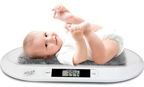 Bilancia Digitale Per Neonati E Bambini con Piattaforma 56x26cm Con Display Digitale LCD Bilance Pesa Neonato pediatrica 20Kg/44 Spegnimento Automatico e Tara pesare adatta anche per piccoli animali