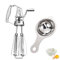 Schneebesen mit Handkurbel, Hand-Schneebesen, Doppelkopf-Schneebesen aus Edelstahl mit Kurbel, manueller Handmixer, halbautomatischer, arbeitssparender Handrührer für die Küche zu Hause