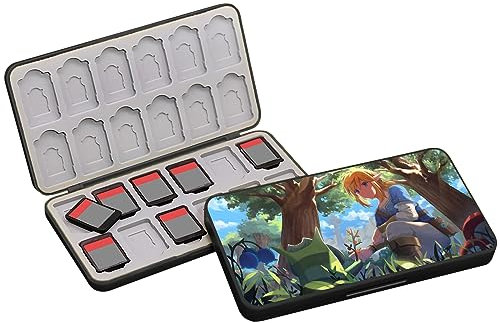 Rangement pour Switch Jeux, Boite Jeux Switch Rangement, Doublure en Silicone, Boite Rangement Jeux Switch, avec 24 Emplacements pour Cartes de Jeu et 24 Emplacements Our Cartes Micro SD (DC2408)