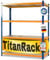 KARAT Schwerlastregal XXL, blau-orange 200 x 150 x 80 cm, Lagerregal für Garage, Keller und Werkstatt - Steckregal, Weitspannregal, Kellerregal, Werkstattregal (TitanRack Big)