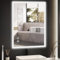 YOLEO Bathroom Mirror with LED Lights, 700x500mm Illuminated Bathroom Mirror, Wall Mounted Vanity Mirror with 3 Colors Dimmable, Anti-Fog, Touch Switch, Waterproof IP44, Horizontal/Vertical