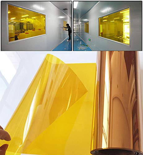 UV-blockierende Glas-Schutzfolie, 120 cm breit, gelbe Aufkleberfolie für Reinraum, Insektenschutz, 5 m Rolle