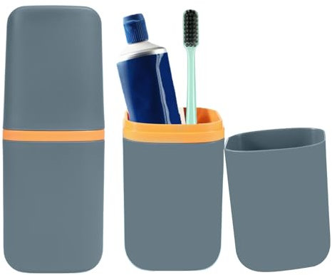 YUXIANLB Portaspazzolino portatile, custodia impermeabile da viaggio per spazzolino da denti e dentifricio, per campeggio, viaggi d'affari, dormitorio universitario, zaino