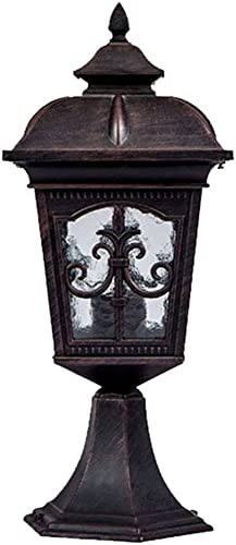 WQHPLMD Externer Postleuchten mit Aluminium-Lampe und gefrorenem Glassatz Orange - Kompatibler Lichtschacht IP54, Kabelgebundene Montage, LED/Einzellicht