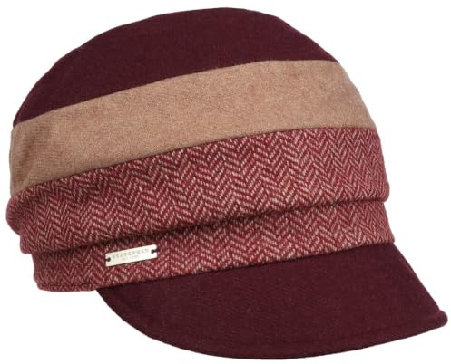 Seeberger Silje Patchwork Ballonmütze Schirmmütze Schildmütze Damen - mit Schirm, Futter, Futter Herbst-Winter Herbst Winter