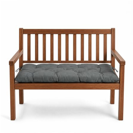 YuLiMirich Bankauflage Outdoor, Sitzauflage Bank Gartenbank Auflage, Bindebänd und Mehrfach-Steppung, Wasserabweisend Sitzkissen Bank für Gartenmöbel, Sitzbank und Hollywoodschaukel (120 * 50 * 5cm)