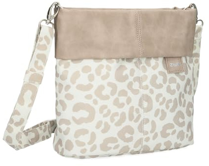 Zwei Damen Handtasche Olli OT8 Umhängetasche 3 Liter klassische Crossbody Bag wasserabweisend robust strapazierfähig Bicolor Design Schultertasche inkl. 2 Schultergurte kurz & lang (schwarz)