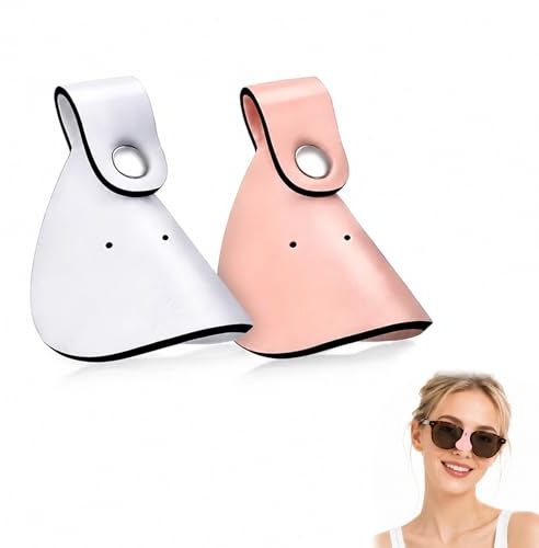 ARYIMYDP 2 Stück Nasenschutz Für Brille,Nasenschutz Sonne,Sonnenschutz Nase, Und Sonnenschutzend Robust Langlebig Geeignet Für Outdoor-Aktivitäte(Weiß und Rosa)