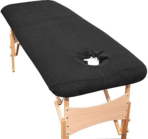 aztex Luxury Beauty Massage Bed Cover, Massage Couch Cover, Fitted Plinth Cover with Elasticated Fit and Face Hole