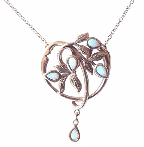 Dakota House Jugendstil Collier 925 Silber floraler Stil Koloman Moser