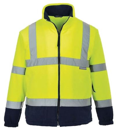 Portwest Hi-Vis Two Tone Fleece, Size: XS, Colour: Yellow/Navy, F301YNRXS