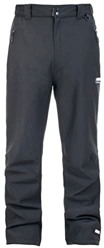 Trespass Mens Hemic Water Resistant Softshell Trousers (M) (Black)