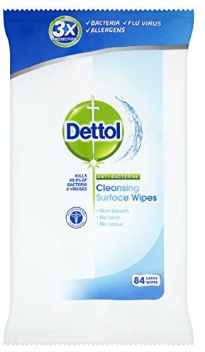 Dettol Antibacterial Cleansing Surface 80 Wipes (Pack of 8)