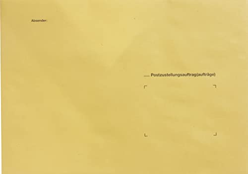 RNKVERLAG 2049/50 - Zustellungsumschlag äußerer DIN B4 ohne Sichtfenster, Recycling gelb, 100 g/m², 1 Packung à 50 Stück