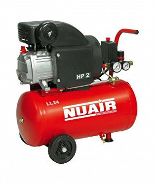 Nuair M255380 - Compresor de piston con aceite rc2-2hp rl 24 cm red
