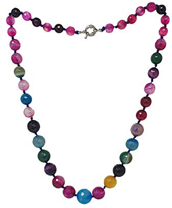 multi-couleur perles rondes 6-14mm collier de gemstone de la gelée de haricot d'inspiration