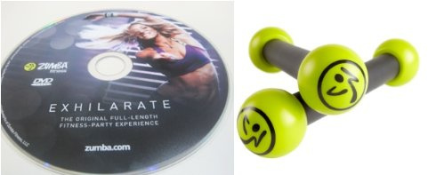 Zumba Fitness Exhilarate DVD WITH 1LB. Toning Sticks