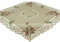 Rosen Tischdecke/Tischläufer Leinen-Optik Creme mit rosa Blumen Stickerei - Größe wählbar (ca. 85 x 85 cm)