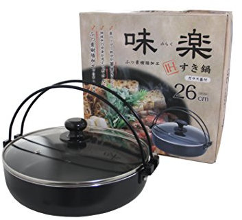 yoaxia ® - HOT POT Topf + Glasdeckel Ø 26cm / Feuertopf / Fondue / Shabu Shabu / Induktion