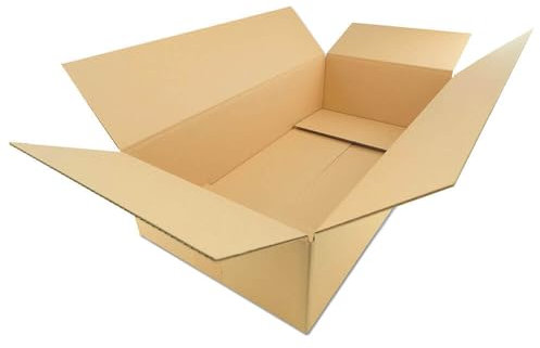 verpacking Faltkartons 590 x 290 x 140 mm Braun (Außenmaß 600 x 300 x 150 mm) KK 106 1-wellig Versandkarton für große Waren DHL m Paket DPD L GLS L Kartons (300 Stück)