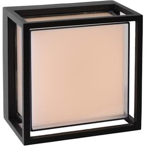 LUCIDE SINGA LED - Wandleuchte Innen/Außen - LED - 1x10W 3000K - IP54 - Schwarz