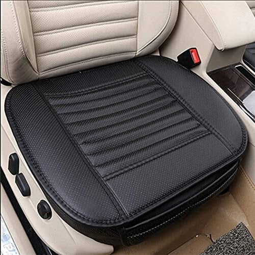 sigaer Sitzkissen Auto Universal, Auto Sitzauflagen Autositzbezüge Bambus Kohle PU Leder Sitzauflage für Auto Vordersitz,zu Hause und im Büro