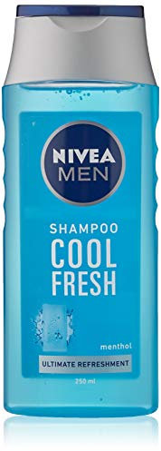 NIVEA MEN Cool Fresh Shampoo 250 ml, tägliches Shampoo für Männer, kühle & erfrischende Haarpflege, Menthol Shampoo geeignet für normales bis fettiges Haar