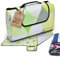 Beautissu Couverture Pique Nique Impermeable 200x200 cm Vert Bella – Plaid Tapis Pique Nique Nappe Picnic Portable pour Camping, Jardin Couverture de Plage avec Poignée