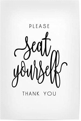 artboxONE Poster 30x20 cm Badezimmer Typografie Please Seat Yourself - Bild Bathroom Poster