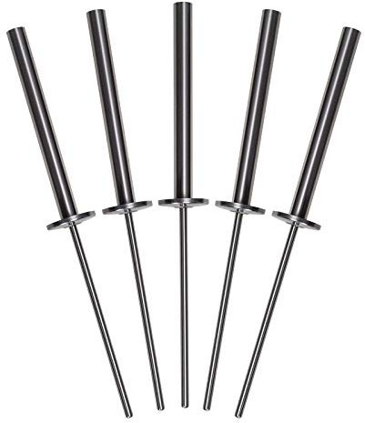 Hussala Amalfi Soportes para antorchas de Acero Inoxidable, Paquete con 5 Piezas