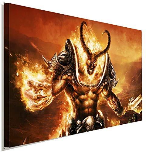 AK ART World of Warcraft Wow Sargeras Leinwandbild Kunstdruck Wandbild Wanddeko (60 x 40 cm)