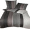 Janine Mako Satin Bettwäsche J.D. Kissenhülle 40 cm x 80 cm schwarz-Taupe aus naturreiner gekämmter Mako Baumwolle