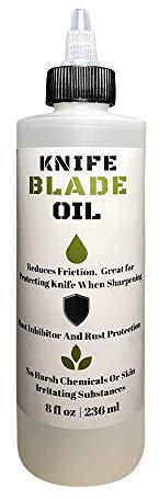 Olio per lame di coltello e olio per levigatura di alta qualità, 226,8 g - L'olio per alimenti formulato personalizzato protegge coltelli in acciaio al carbonio e pietra per affilare pronto..