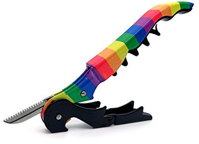 Pulltap's Genuine LGBTI Pride Double-Hinged Lever Waiters Wine Corkscrew Bottle Opener LGBTQ Pride