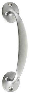 Solmer LTD 152 mm Cabinet Bow Handles Brass Chrome Satin Door Drawer Pull Handle + Screws (Satin Nickel)
